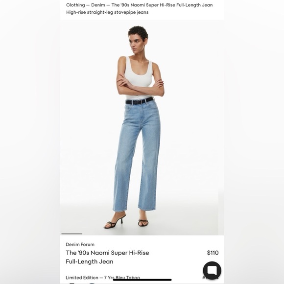 Denim Forum Denim - Aritzia Size 29, Naomi straight leg.